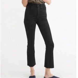 Abercrombie & Fitch Simone High Rise Ankle Flare Raw Hem Jeans